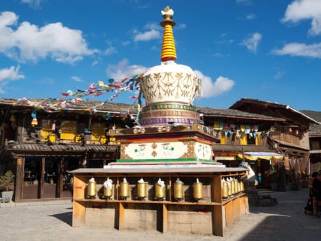 Zhongdian Main Square,Yunnan,Prayer Wheel in Shangri-La