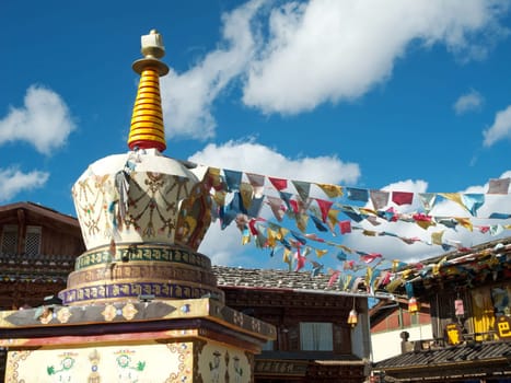 Zhongdian Main Square,Yunnan,Prayer Wheel in Shangri-La