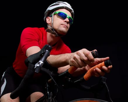 Triathlete on the bike