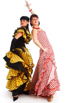 Beautiful flamenco dancers.  Dancing contest.