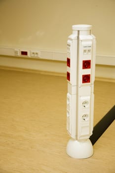 Communication jacks in new office of bank