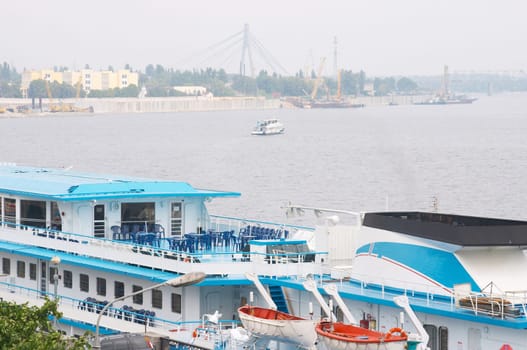 At river-boat station