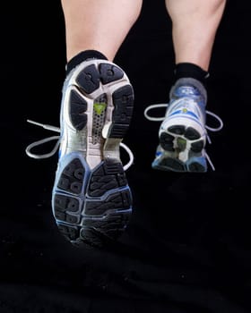 Feet of a jogger