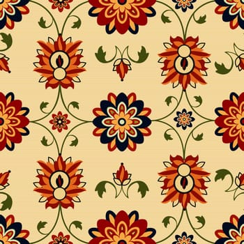 Damask design, a seamless floral pattern background