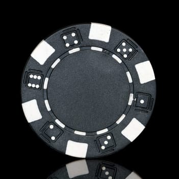 black poker chip