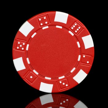 red poker chip