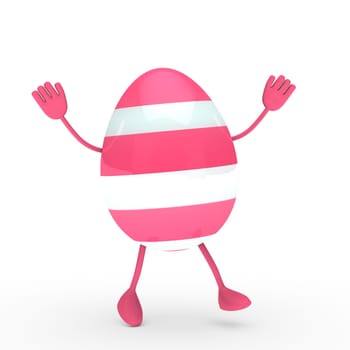 one pink easter egg with streak wave go