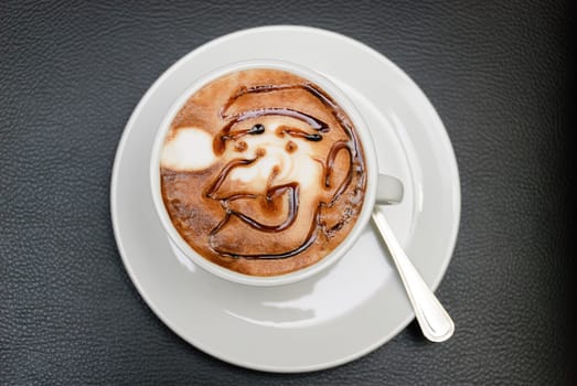 coffee and milk with the design of the Epiphany