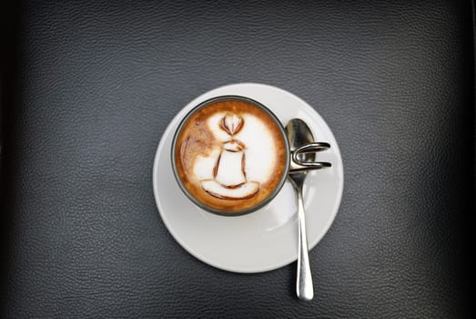 coffee and milk with coffee designed