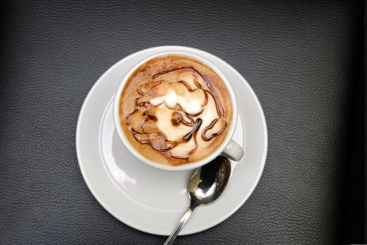 coffee and milk with Santa Claus Design