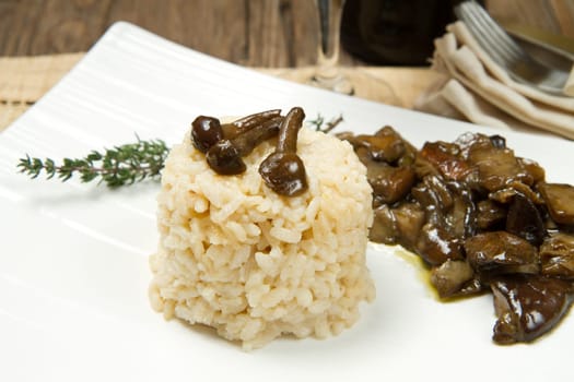 Risotto with mushrooms