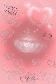 Valentine background objects prepared for the occasion