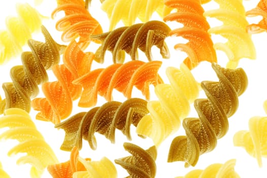 raw pasta as background