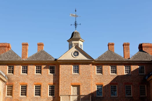 WILLIAMSBURG, VIRGINIA - DECEMBER 30: Front of William and Mary College on December 30, 2011. The college was chartered in 1693 in Williamsburg.
