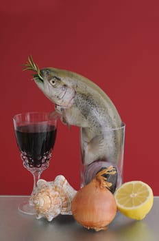 Fish and red wine