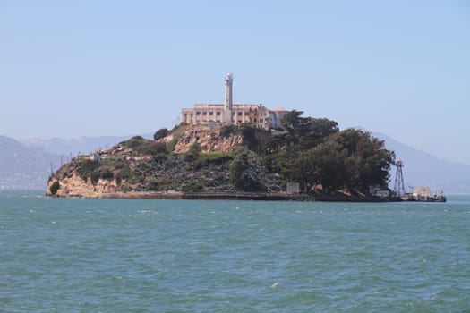 Famous Alcatraz island in San Francisco