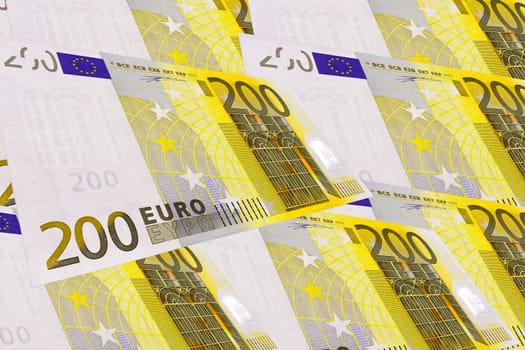 Background from 200 euro banknotes