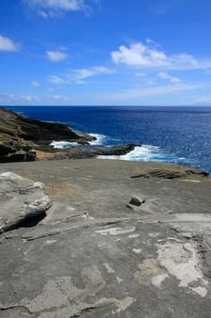 Lava-shaped coastline in Hawaii