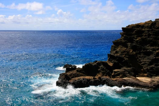 Surf on the coast of Hawaii