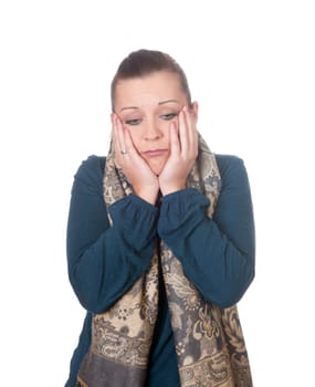 Young woman is disappointed