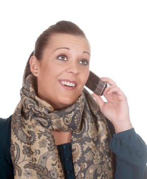 Young woman talking on the phone