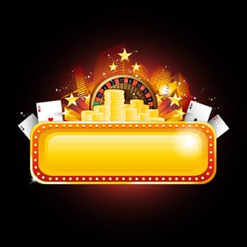 golden casino banner sign