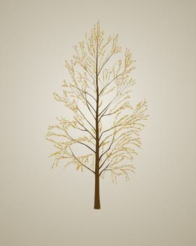 Realistic autumn tree background, abstract art.