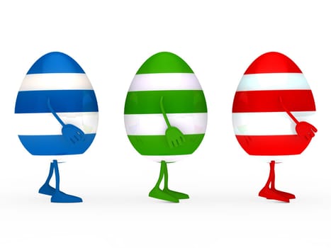 colorful easter eggs go in a series