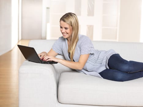 Young woman with notebook