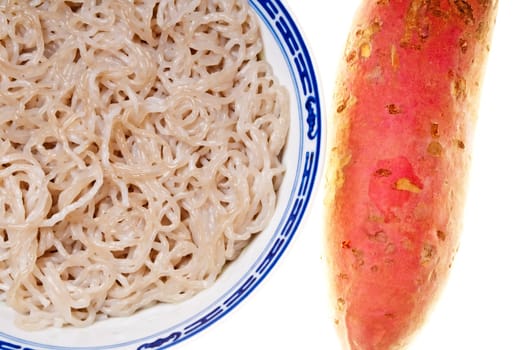 Pasta made from sweet potatoes