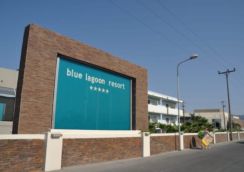 KOS - AUGUST 22 2010: five stars all inclusive Blue Lagoon Hotel on August 22, 2010 in Kos, GREECE