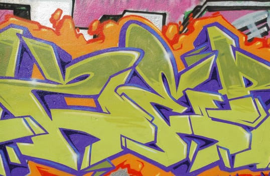 urban art on abandoned city places