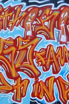 urban art on abandoned city places