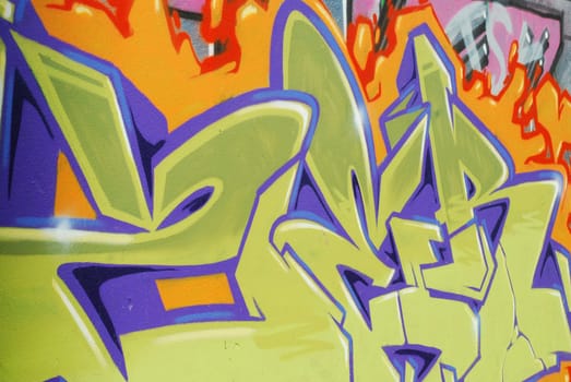 urban art on abandoned city places