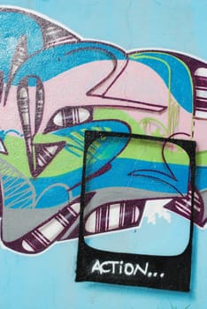 urban art on abandoned city places