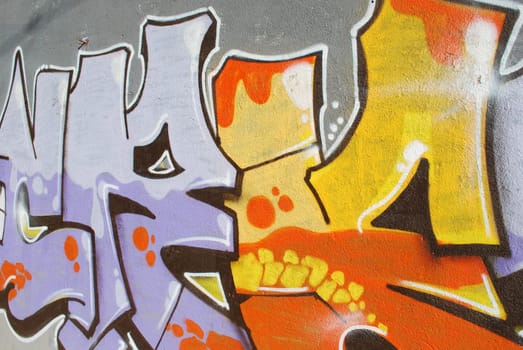 urban art on abandoned city places