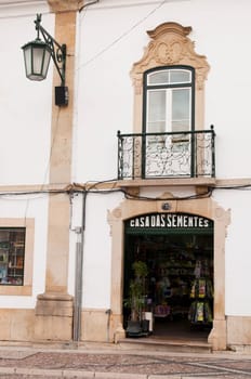 TOMAR, PORTUGAL - DECEMBER 15: traditional store called Casa das Sementes in a typical portuguese building in Tomar, Portugal on December 15, 2011 in Tomar, Portugal