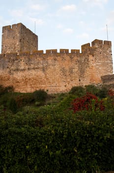 Templar Castle fortress at the Convent of Christ in Tomar, Portugal (build in the 12th century, UNESCO World Heritage)
