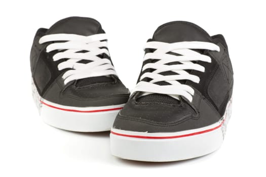 A pair of jogging shoes on a white background
