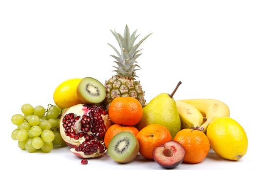 Still-life with fresh appetizing fruits. Close up.
