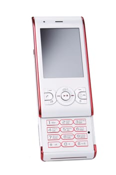 Modern mobile phone on a white background