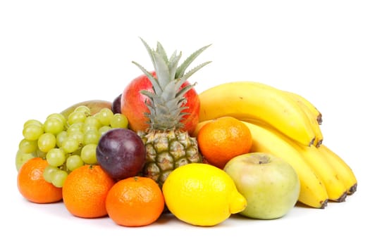 Still-life with fresh appetizing fruits. Close up.