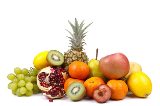 Still-life with fresh appetizing fruits. Close up.