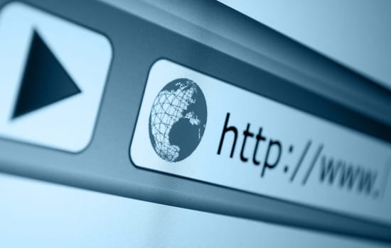 Closeup of Computer Screen With Favicon and Address Bar