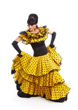 Beautiful flamenco dancer.  Dancing contest.
