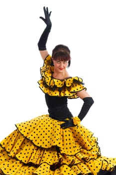 Beautiful flamenco dancer.  Dancing contest.