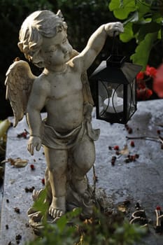 Angel figure on a grave
