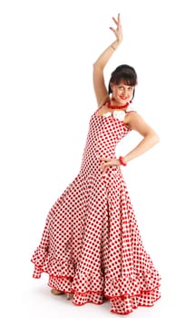 Beautiful flamenco dancer.  Dancing contest.