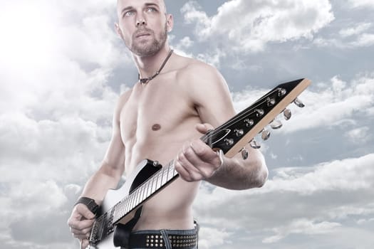 Young man with a guitar