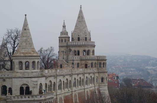 The Old Fisherman's Bastion in Buda of Budapest in Hungary